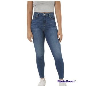 American Eagle Medium Wash Curvy High-rise Jegging next level stretch 10 Short
